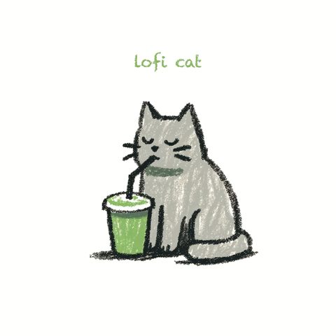 lofi cat cover art